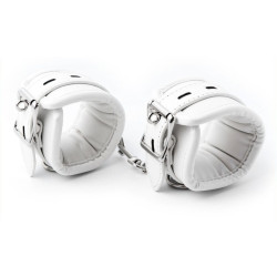 BDSMaster Menottes de chevilles Cuff Bomb Blanches 